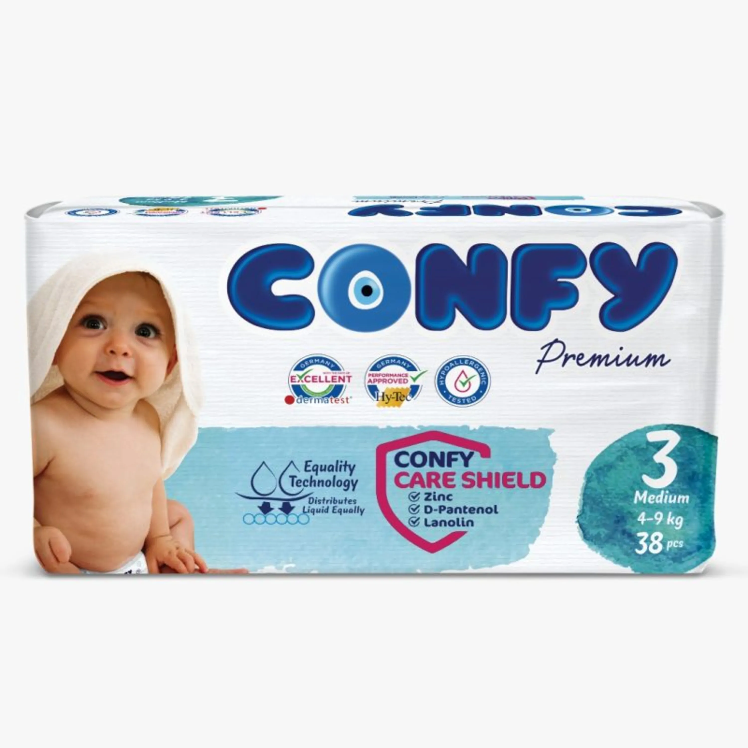 پوشک کانفی سایز 3 بسته 38 عددی